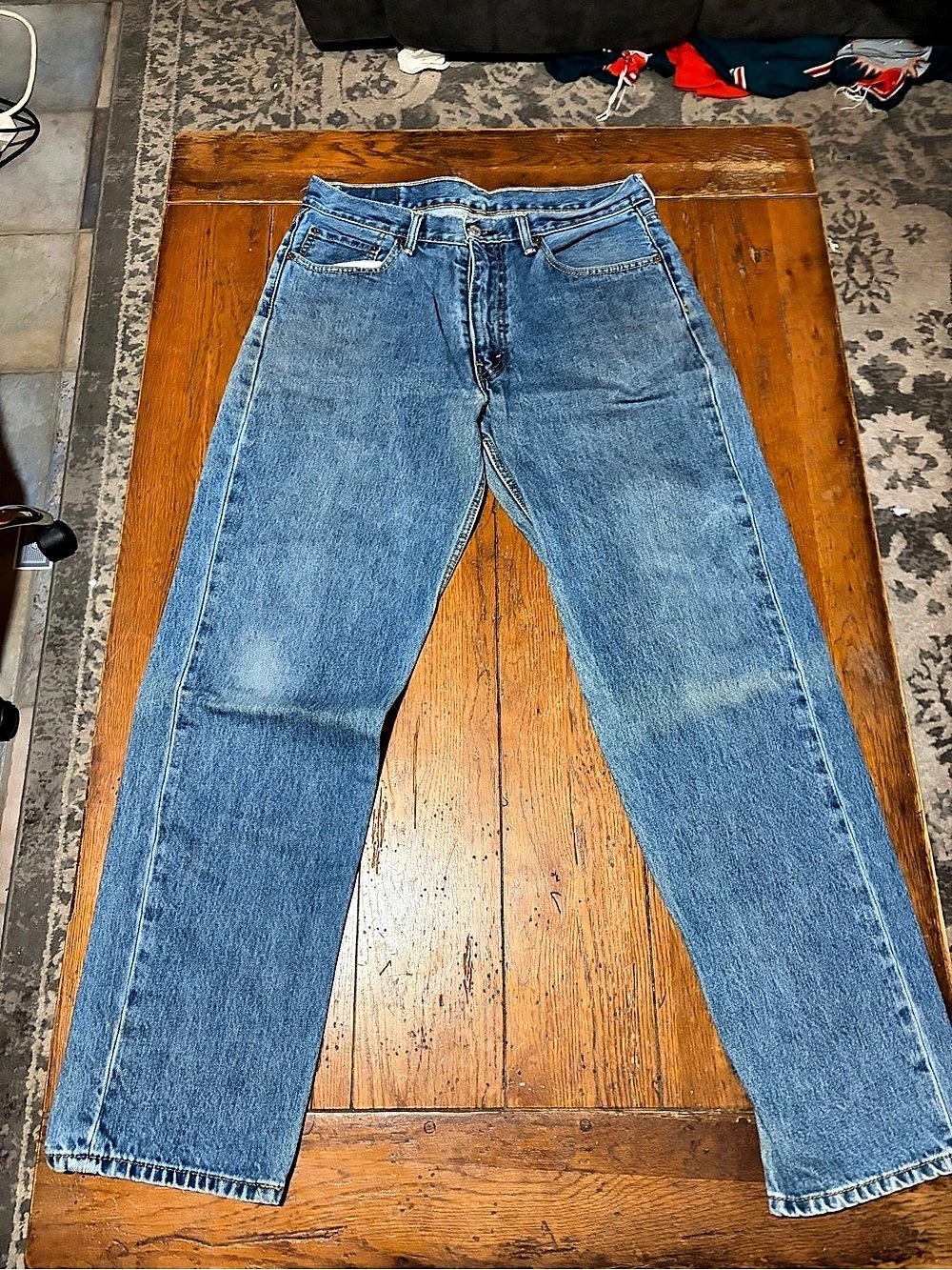 Levi's 550 Straight Leg Jeans Blue Waist 34 Length 34
